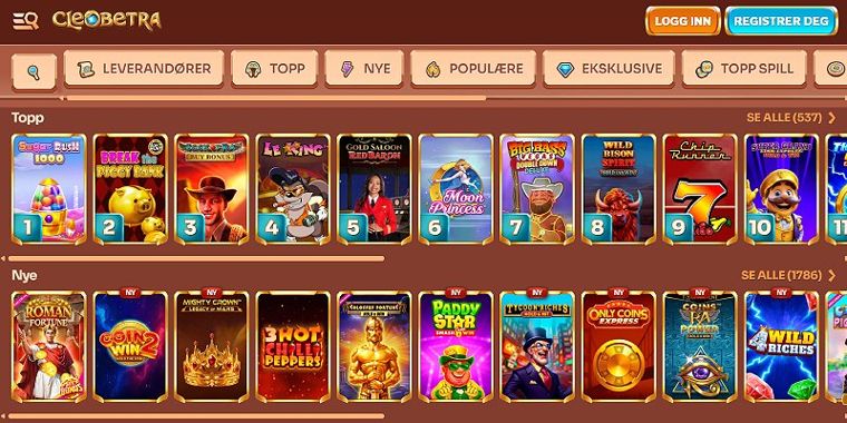 Skjermbilde av Cleobetra casino